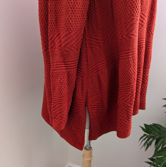Eight Eight Eight Oversized Crochet Knit Sweater Burnt Orange XL - Picture 5 of 9